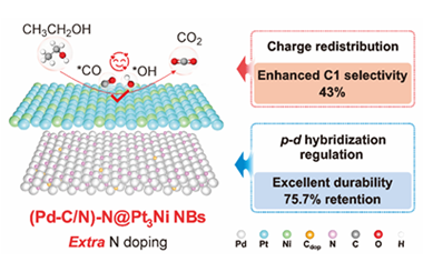 Extra nitrogen-induced charge redistribution over Pd@Pt3Ni heterointerfaces enables superior C1 selectivity and durability in ethanol oxidation reaction 2026.101097